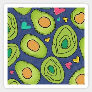 Avocados and Hearts Sticker